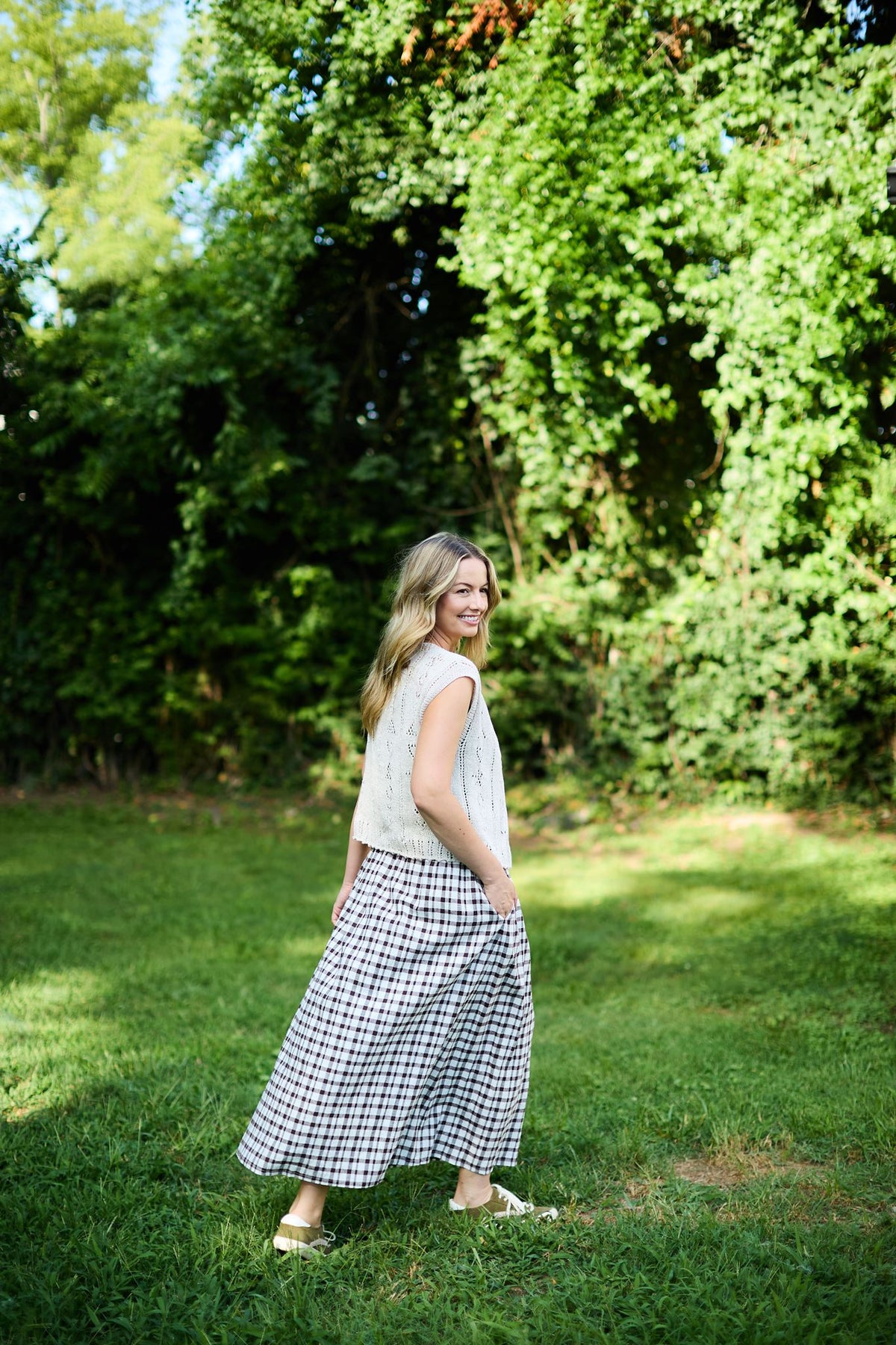 Perry Gathered Midi Skirt