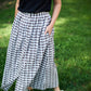Bias Cut Tank in Black Handwoven Cotton