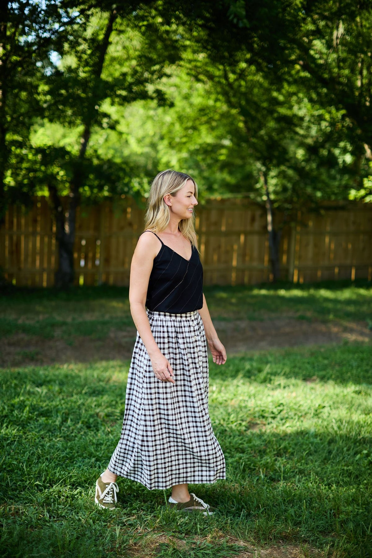 Perry Gathered Midi Skirt