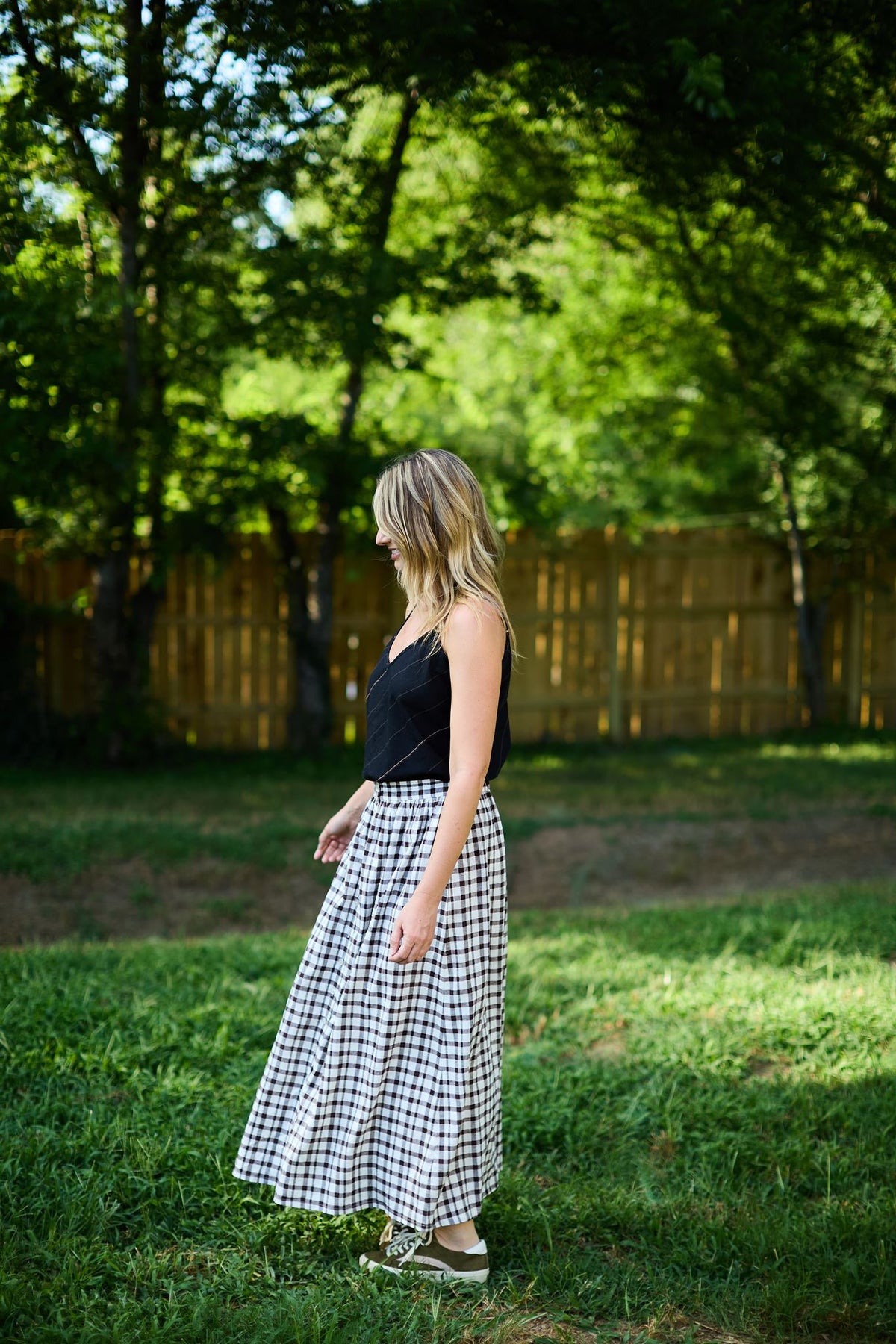 Perry Gathered Midi Skirt