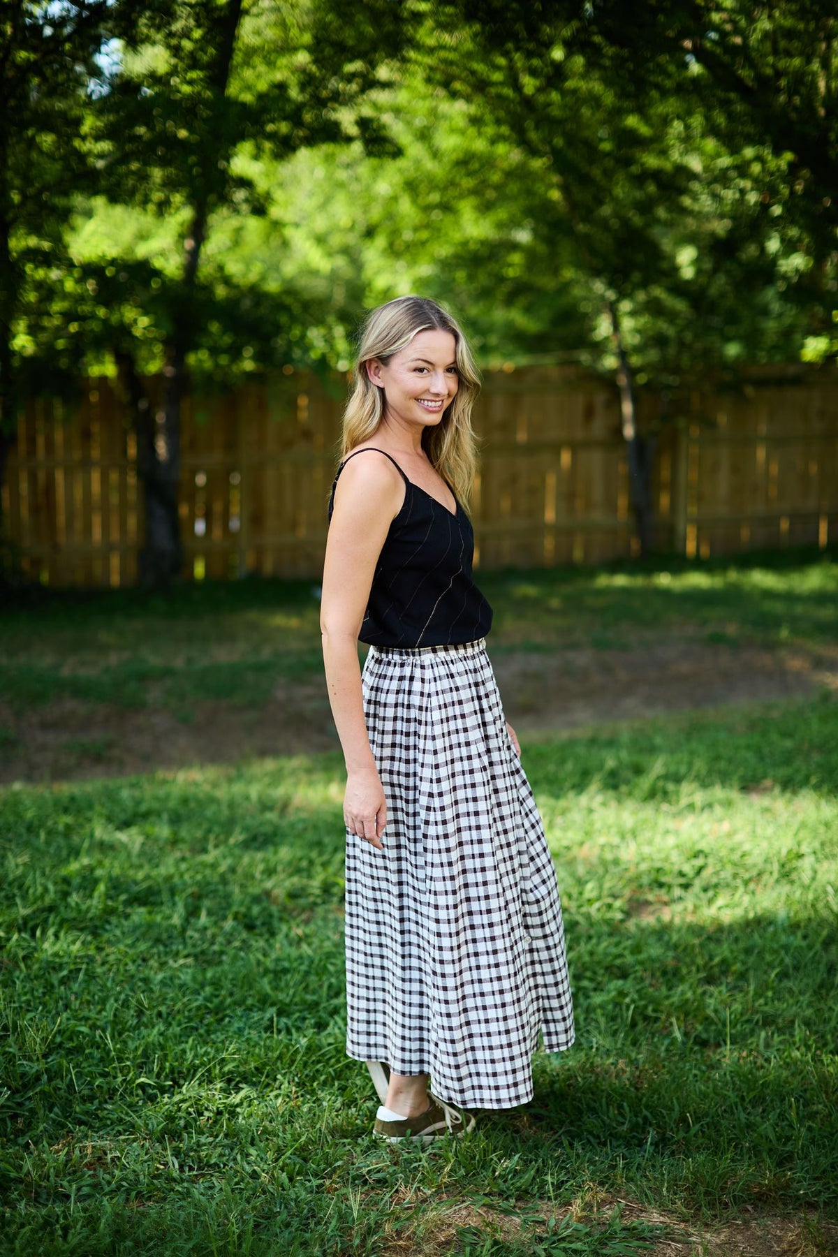 Perry Gathered Midi Skirt