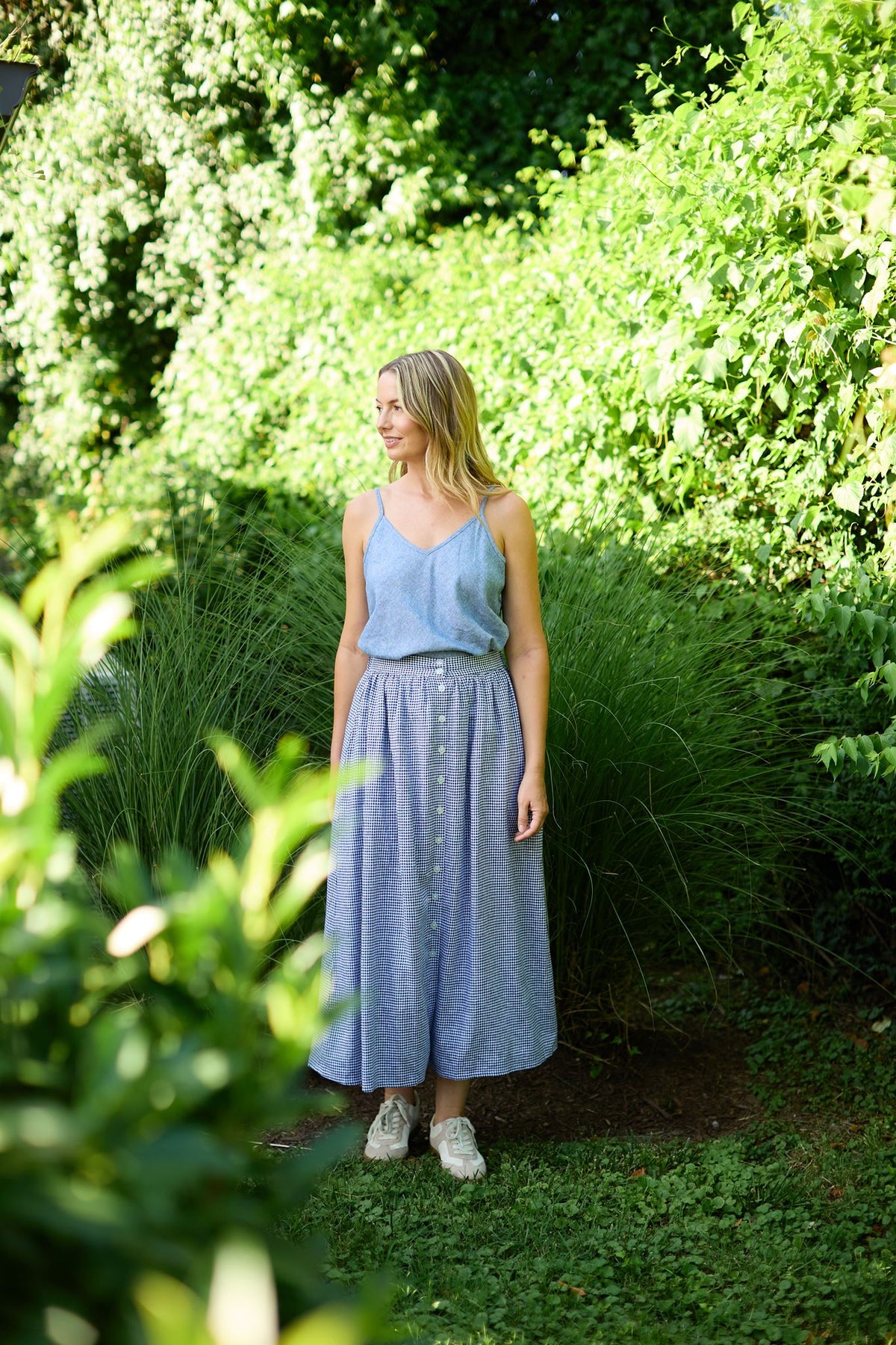 Perry Gathered Midi Skirt