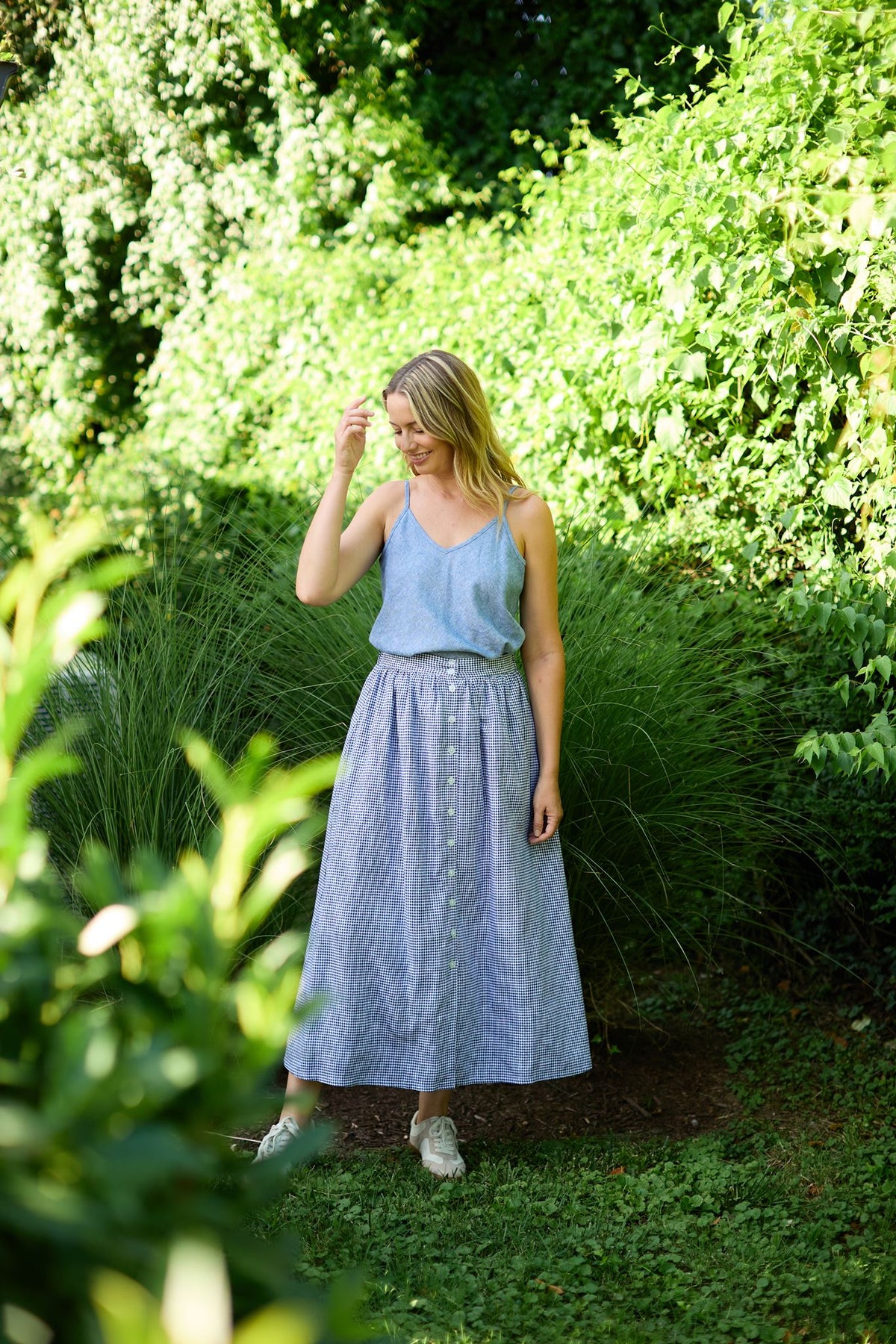 Perry Gathered Midi Skirt