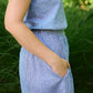 Perry Gathered Midi Skirt