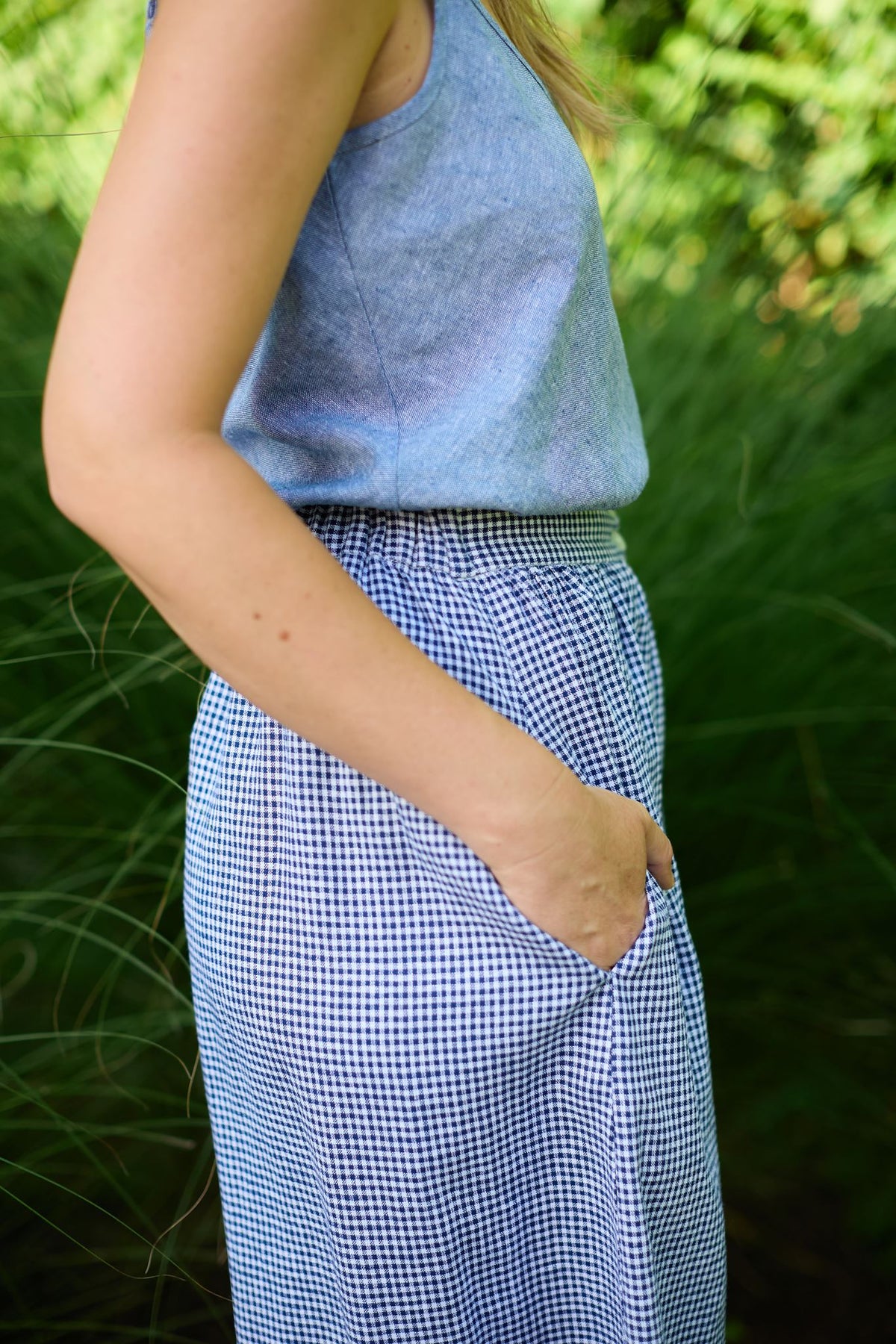 Perry Gathered Midi Skirt