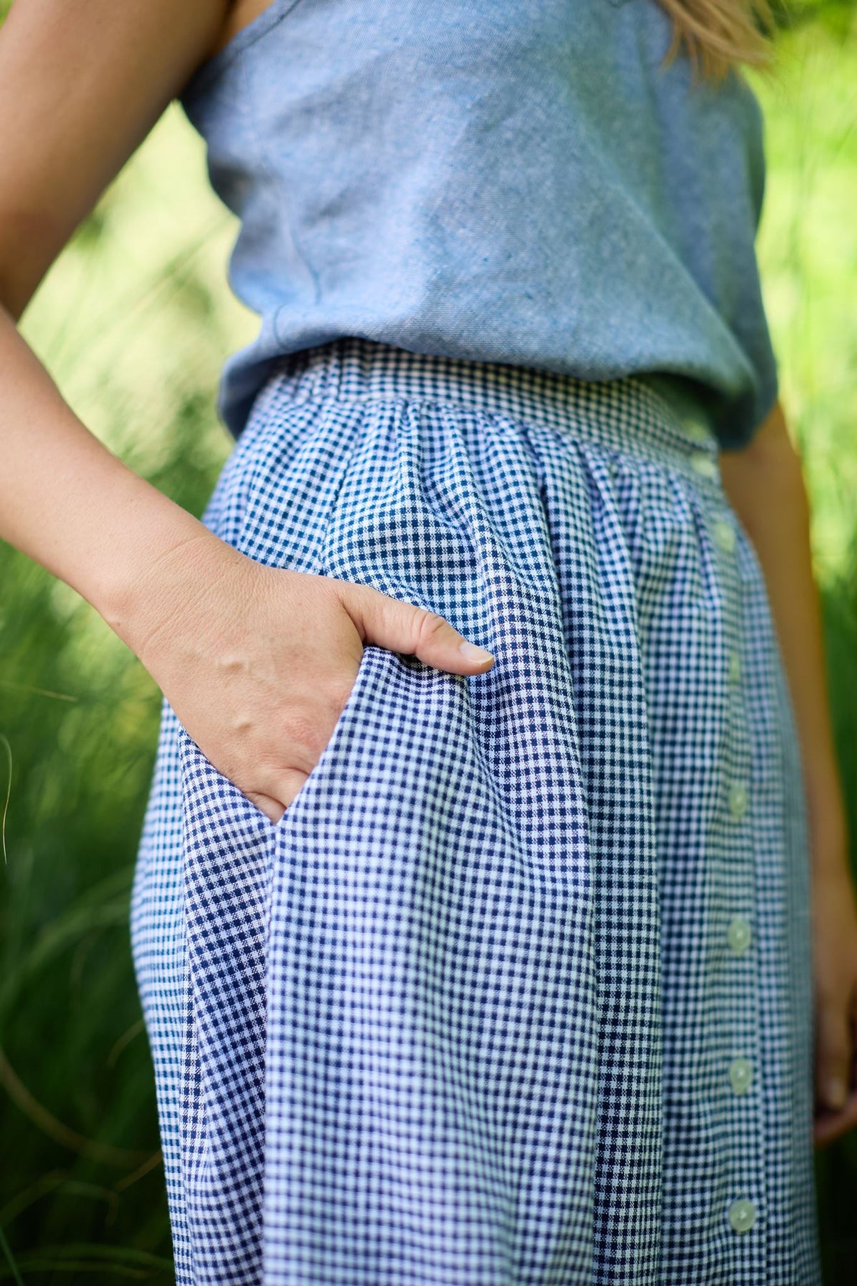 Perry Gathered Midi Skirt