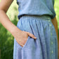Perry Gathered Midi Skirt