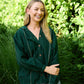 Maria Handwoven Cotton Jacket in Dark Green Handwoven Cotton