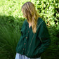 Maria Handwoven Cotton Jacket in Dark Green Handwoven Cotton
