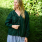 Maria Handwoven Cotton Jacket in Dark Green Handwoven Cotton