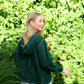 Maria Handwoven Cotton Jacket in Dark Green Handwoven Cotton