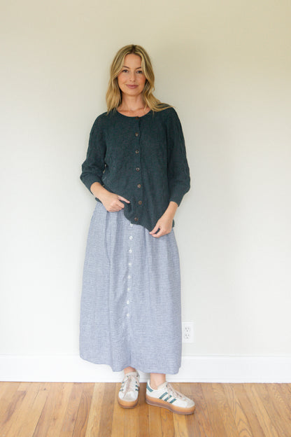 Perry Gathered Midi Skirt Made to Order