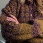Imogene Oversized Wool Henley in Snowflake Print