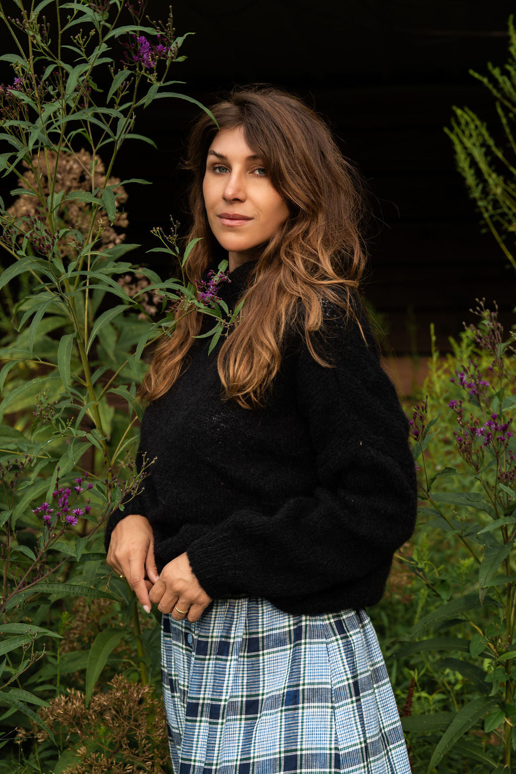 Helen Mohair Turtleneck in Black Made to Order