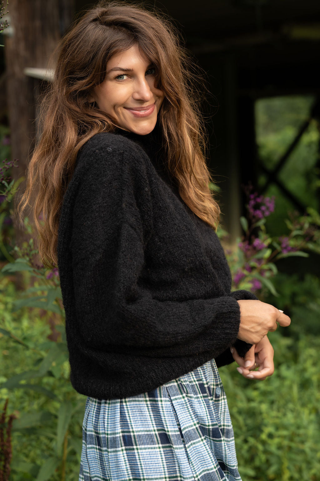 Helen Mohair Turtleneck in Black Made to Order