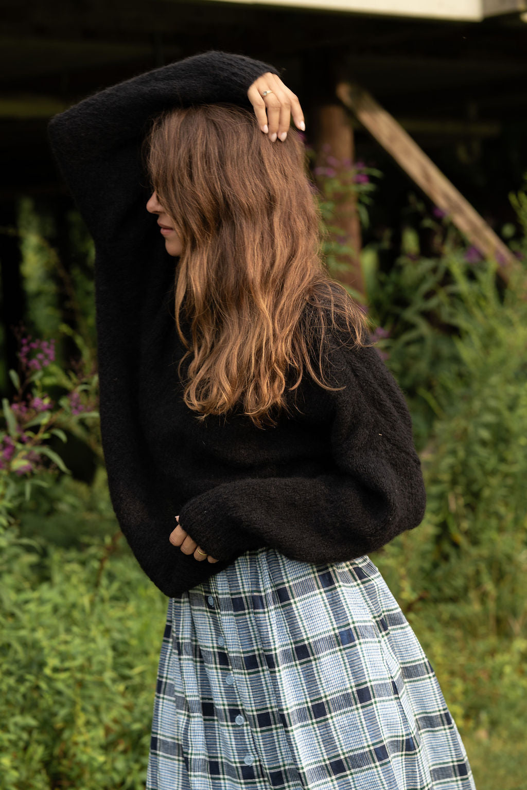 Helen Mohair Turtleneck in Black Made to Order