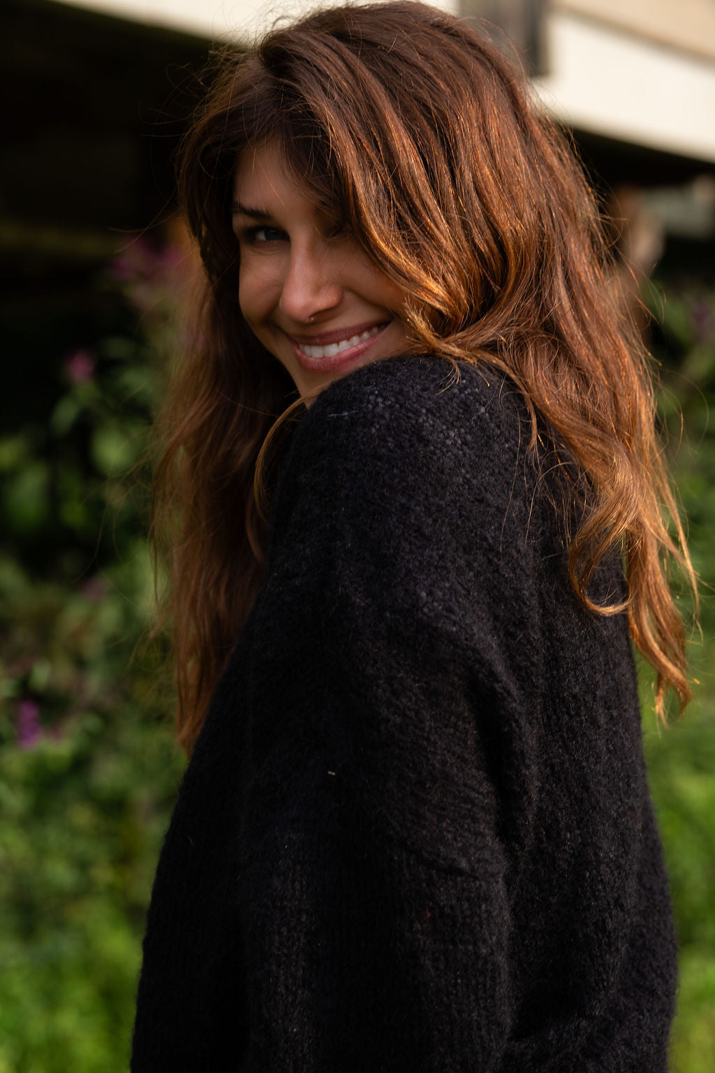 Helen Mohair Turtleneck in Black Made to Order