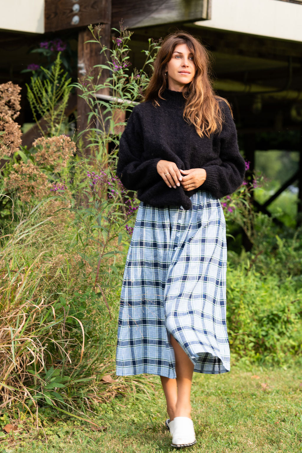 Helen Mohair Turtleneck in Black Made to Order