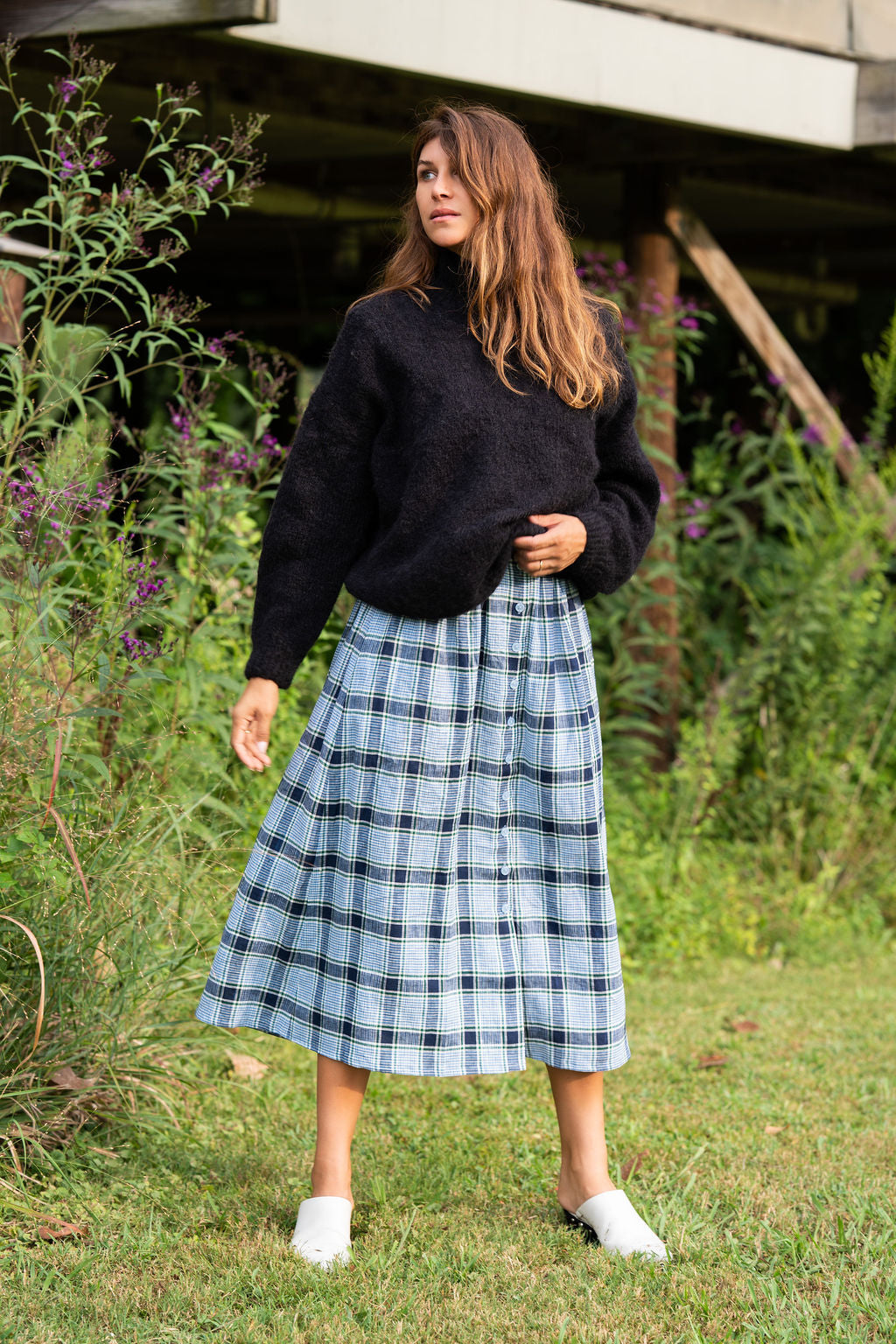 Helen Mohair Turtleneck in Black Made to Order