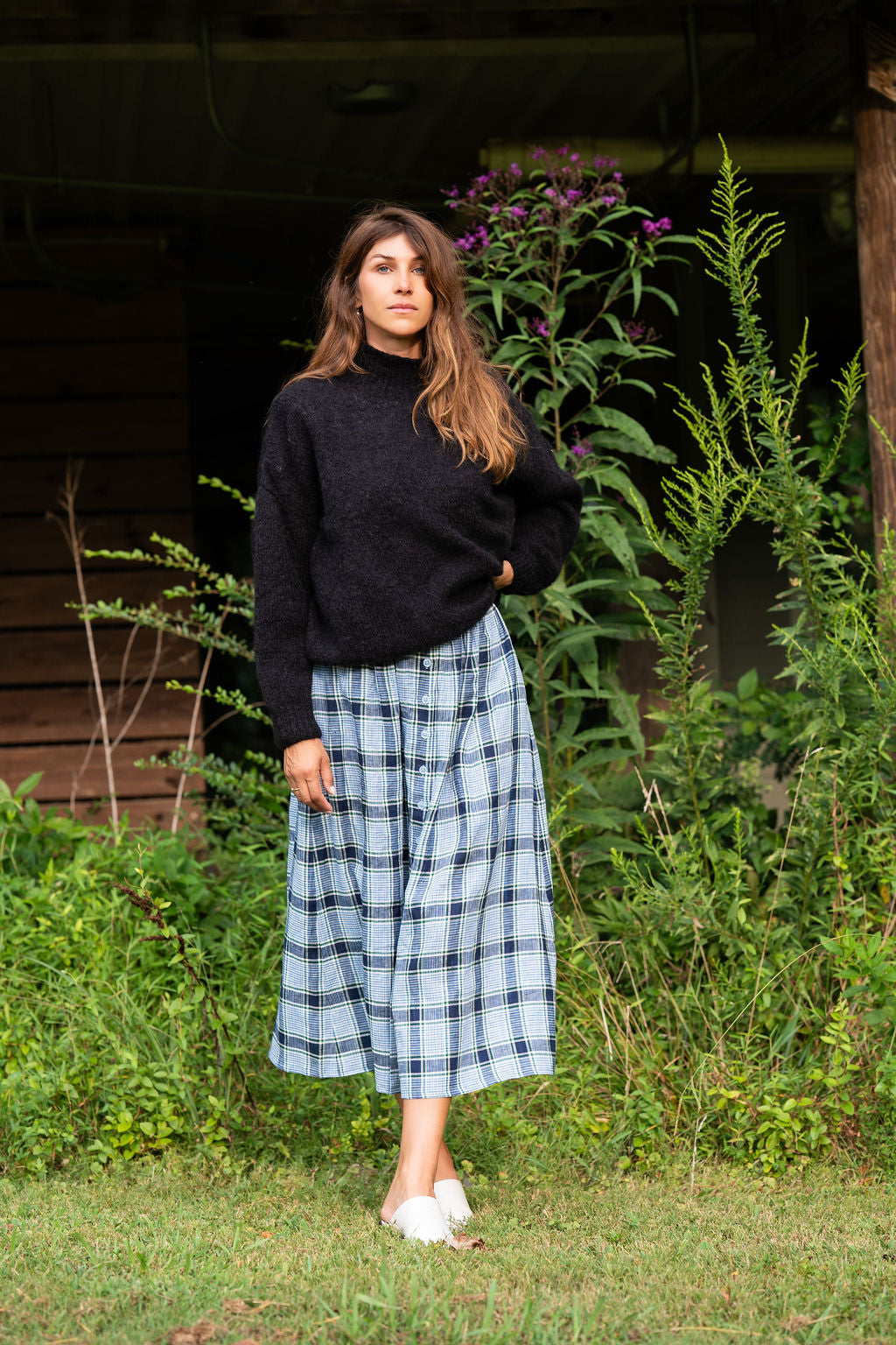 Helen Mohair Turtleneck in Black Made to Order