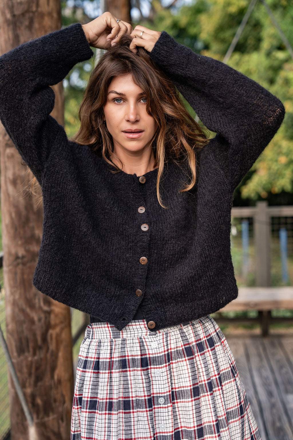 Betty Mohair Cardigan in Black Made to Order