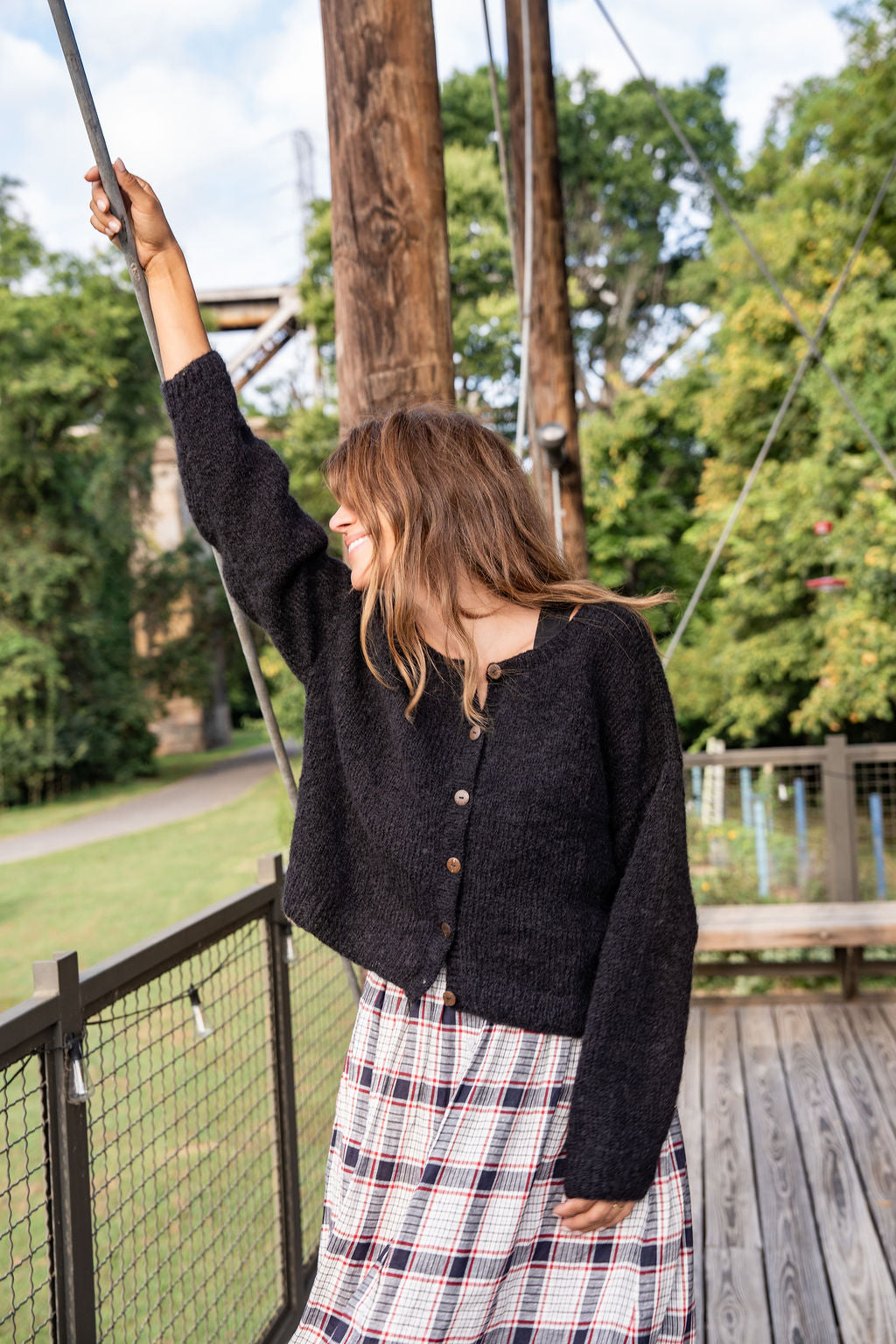 Betty Mohair Cardigan in Black Made to Order