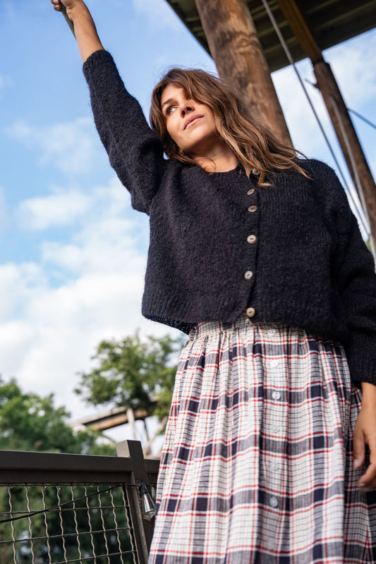 Betty Mohair Cardigan in Black Made to Order
