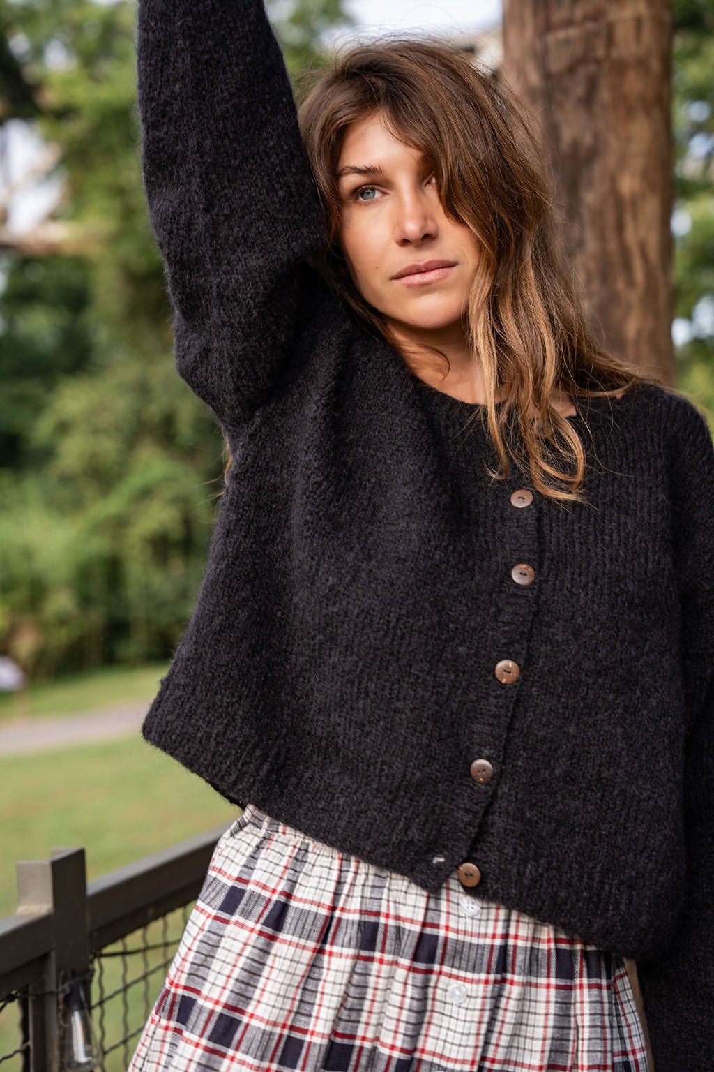 Betty Mohair Cardigan in Black Made to Order