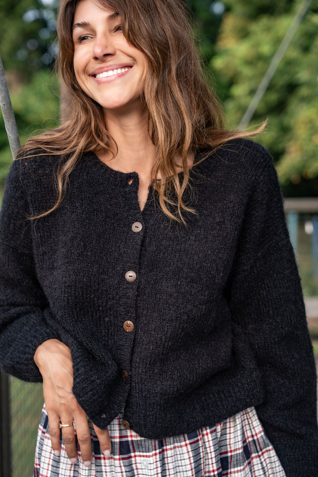 Betty Mohair Cardigan in Black Made to Order