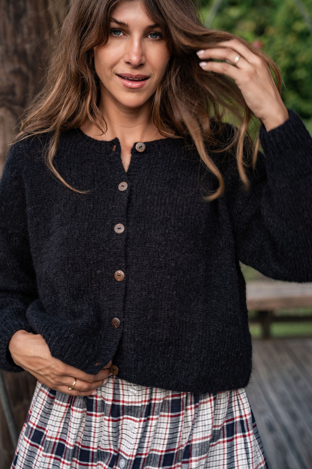 Betty Mohair Cardigan in Black Made to Order