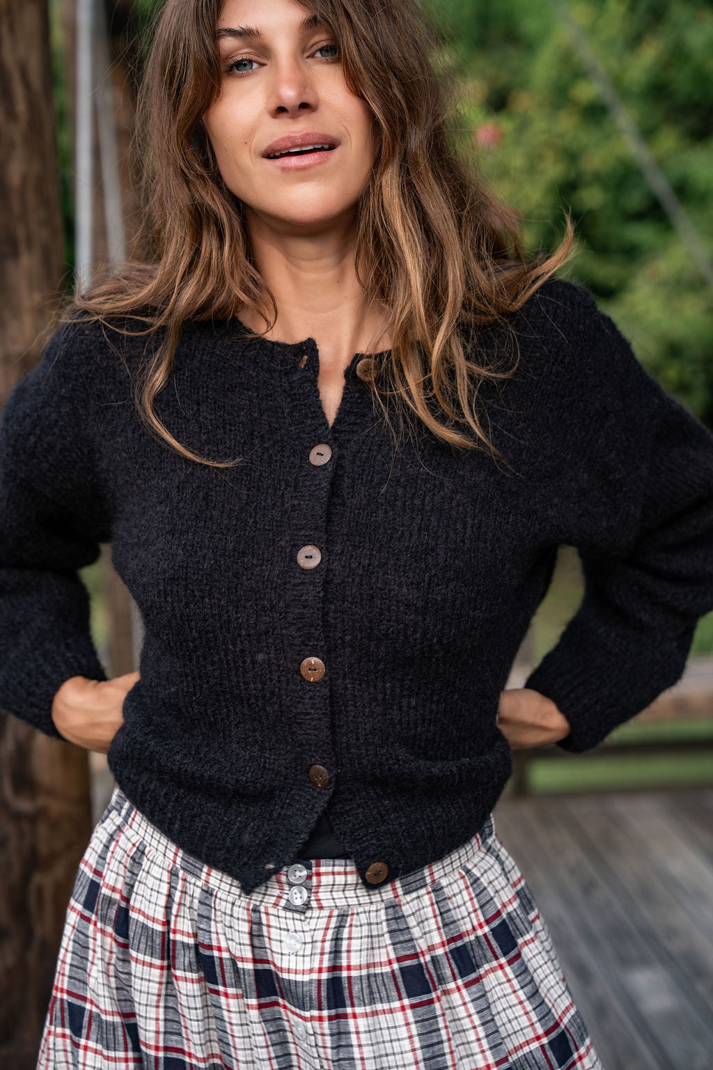 Betty Mohair Cardigan in Black Made to Order