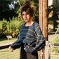 Roslin Wool Pullover in Indigo and Moss Made to Order