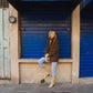 Portuguese Wool Pieper Coat in Brown and Navy Small Check Made to Order
