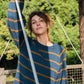 Roslin Wool Pullover in Indigo and Moss Made to Order