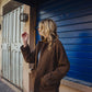 Portuguese Wool Pieper Coat in Brown and Navy Small Check Made to Order