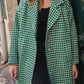 Portuguese Wool Polly Coat in Green and White Check Made to Order