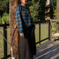 Drawstring Skirt in Black Linen
