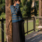 Drawstring Skirt in Black Linen