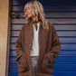Portuguese Wool Pieper Coat in Brown and Navy Small Check Made to Order