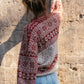 Imogene Oversized Wool Henley in Snowflake Print Made to Order