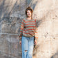 Roslin Wool Pullover in Beige and Orange Made to Order