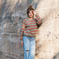 Roslin Wool Pullover in Beige and Orange Made to Order
