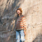 Roslin Wool Pullover in Beige and Orange Made to Order