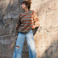 Roslin Wool Pullover in Beige and Orange Made to Order