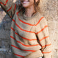 Roslin Wool Pullover in Beige and Orange Made to Order