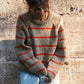 Roslin Wool Pullover in Beige and Orange Made to Order