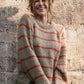 Roslin Wool Pullover in Beige and Orange Made to Order