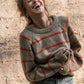 Roslin Wool Pullover in Beige and Orange Made to Order