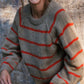 Roslin Wool Pullover in Beige and Orange Made to Order