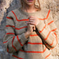 Roslin Wool Pullover in Beige and Orange Made to Order